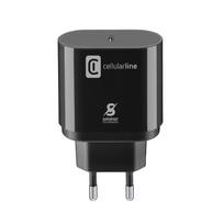 Cellularline - ładowarka sieciowa usb-c super fast charger 25w (designed for samsung) (czarny)