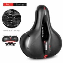 Black Big Butt Saddle Spring Shock-Absorbing MTB Saddle Road Bikes Seat  Bicycle Accessories raudona