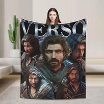 Retro Video Game Clair Obscur Expedition 33 Blankets Flannel Throw Blanket For Outdoor Soft Design Quality Bedspread Gift Size: 75*100cm, Weight: 230 GSM