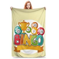Funny Bingo Game Blankets Lightweight Flannel Sofa Throw Blanket for Couch Bedding Office Throws Bedspread Quilt Size: 75*100cm, Weight: 230 GSM