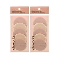 Gloworks Ruby Cell Quadruple Cushion Puff  5 Sheets  X 2 Pack FREE