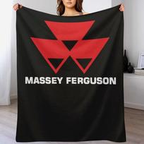 Best seller massey ferguson logo merchandise Throw Blanket No Pilling Soft Warm Blanket for Bed Size: 75*100cm, Weight: 230 GSM