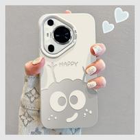 Silicone Phone Case Pura 70 Pro With Chain Strap Cartoon Design Full Coverage Anti-Drop Protective Cover Colorful Huawei Pura 70