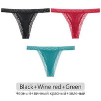 Moteriškos juostelės, 3 vnt./komplektas Nėriniuotos kelnaitės, moteriškos, seksualios apatinės kelnaitės S-XL moteriškos apatinės kelnaitės nailoninės juostos, apatinis trikotažas, 2023 m. XL&3pcs black