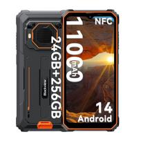 „Blackview BV6200 Plus“ išmanusis telefonas 24GB RAM 256GB ROM „Android 14“ tvirtas telefonas only cell phone oranžinė