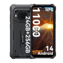 „Blackview BV6200 Plus“ išmanusis telefonas 24GB RAM 256GB ROM „Android 14“ tvirtas telefonas only cell phone juoda