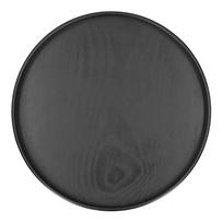 Apvalus medinis maisto ir vaisių padėklas, serviravimo lėkštė namų virtuvei, viešbučiui, juodas 24 cm 30cm / 11.8in black