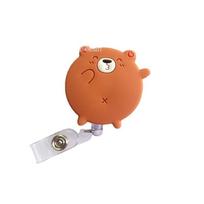Kawaii Animal Badge Reels Cartoon Pig Panda Hamster Cat Paw ID Tag Clips Pass Access Staff Work Card Clips Badge Holder Reel