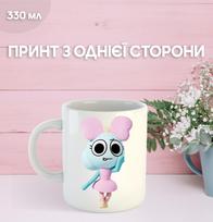Puodelis Dandžio pasaulyje (Dendi) Roblox Dandy's World su spauda keraminis puodelis 330 ml 9.5 balta