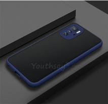 For Xiaomi POCO X3 GT Case for POCO X3 GT M3 Pro F3 Cover Silicone Matte Transparent PC Rubber Soft Case For POCO X3 GT Case For POCO X3 GT tamsiai mėlyna spalva