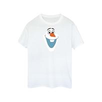 Disney Womens/Ladies Frozen Olaf Face Cotton T-Shirt L balta