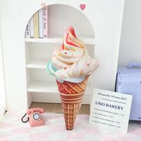 3D Simuliacija Ledų Pliušinis Žaislas Iškamšotas Maistas Užkandis Pagalvė Pagalvėlė Saldus Vaflinis Kūgis Kawaii Kambario Dekoracija Gimtadienio Dovana Vaikams 15cm
