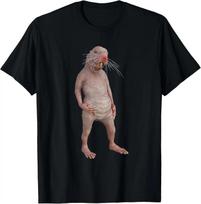 I Really Like Naked Moles Okay Funny Naked Mole Rat T-shirt Short Sleeve Crew Neck Loose Shirt Funny Funny Evil Clothing Women 4XL