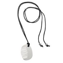 Contemporary Comb Shaped Alloy Necklace Polished Finish Clavicle Chain Everyday Fashion Statement Accessory