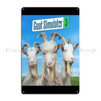 Goat Simulator Metal Plaque Cinema Living Room Garage Garage Iron Tin Sign Poster 20x30cm