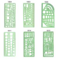 6 Pieces Architectural Drawing Template Set Professional Drafting Ruler Kit for Architects Engineers  Circles Arcs Tools