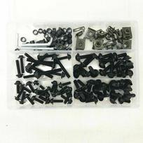 177Pcs Motorcycle Black Fairing Bolt Kit Bodywork Screws Spire Screw Spring Nuts