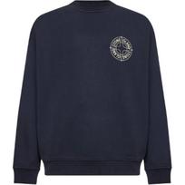 Stone Island Ss26 Letter Ribbed Crew Neck Loose Fit Long Sleeve Sweatshirt Men sweatshirt L1S156100001S0283-V0020 XL