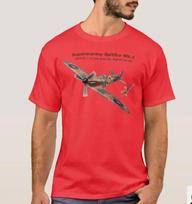 Antrojo pasaulinio karo RAF Supermarine Spitfire naikintuvo marškinėliai Vasariniai medvilniniai trumpomis rankovėmis su apvalia iškirpte Vyriški marškinėliai Nauji S3XL S red
