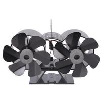 SF167T 12 Blade Fireplace Fan Dual Motors for Wood Log Fire Heat Powered Fans 1