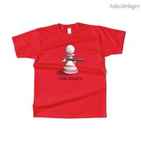 Unisexs Cotton Checkmate Graphic Chess Funny T Shirt Street Casual Style Tee for Unisex and Women M