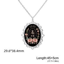 Miraculous Medal Necklace Virgin Mary Necklace Marian Cross Choker Holiday Gifts Idea Catholic Gifts for Women Marian Jewelry 45cm