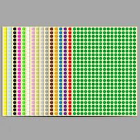 Multicolor Decorating 1/4  Dot Stickers Circle Multicolor Dot Labels Self-adhesive Small Office balta