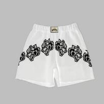 Wolf Head Half Length Exercise Rough Edge Fitness Training Shorts 3XL balta