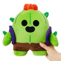 Brawl Stars Plush Doll Leon Stuffed Toy Hero Action Figure Cartoon Shelly Colt Soft Gift 17*20* 21 žalia