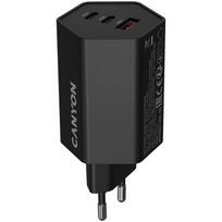 Canyon Ładowarka Sieciowa Hexagon 65 Gan 65W 2Xpd 1Xqc Eu Czarna juoda