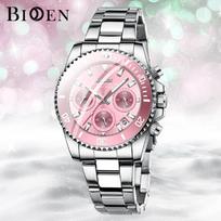 Biden Biden Simple Fashion Women'S Watch Waterproof Luminous Pointer Quartz Watch rožinė