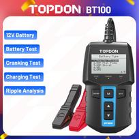 TOPDON BT100 Battery Tester Car Charger Analyzer 12V 2000CCA Voltage Battery Test Car Battery Tester Charging Tools BT100