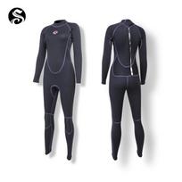 SLINX Womens 3mm Full Wetsuit Diving Surfing Snorkeling Warm Water Sports UV Protection Long Sleeve XS juoda