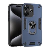 For Xiaomi Poco F6 5G Case Armor Magnetic Holder Ring Shockproof Phone Case For Poko Little F6 F 6 PocoF6 Lens Protective Cover For Poco F6 (5G)