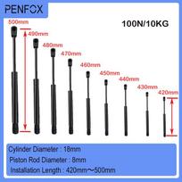 1PC 420-500mm 10kg/100N Universal Strut Bars Gas Spring Support Boot Bonnet Car Caravans Doors Windows Hatches Boat Bus 18-8-170-420