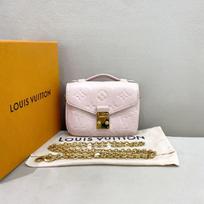 [Pre-Owned] Micro Metis Removable Chain Grainy Embossed Cowhide Messenger Bag Handheld Shoulder Crossbody Wallet Mini - Excellent #198CW2E ONE SIZE