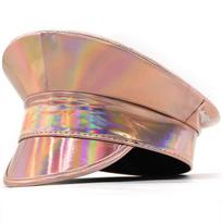 UV Protection Laser Military Hats Waterproof Leather Beret Casual Style Baseball Cap  Women Style 9