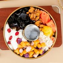Gold Dry Ice Hot Pot Stainless Steel Imitation Copper Hot Pot Dessert Display Hot Pot  Home Party S