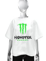 Per dydeli Y2K Monster Energy marškinėliai 2XL white