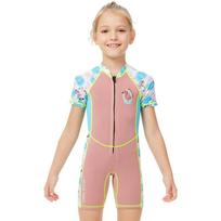2mm Neoprene Kids Full Wetsuit Snorkeling Surfing Swimming UV Protection Short Sleeve Pants Small