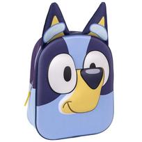 3D Happy Bluey Toddler Backpack Blue 31x25x10cm Cute Cartoon Lightweight Comfortable Kindergarten Bag mėlyna