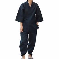Japoniškas Samue Shijira-ori vyriškas japoniškas darbo drabužis, medvilnės ir lino mišinys, vasarai, vėsus, laisvalaikio drabužis Dydis M Spalva Juoda black