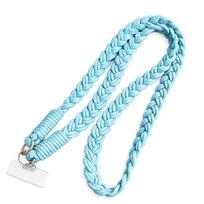Macrame Woven Phone Lanyard Clear TPU Connector Crossbody Phone Strap  for Phones