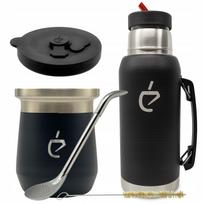 Zestaw matego do yerba mate: termolid dualflow, termos, bombilla, matero