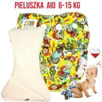 Pieluszka wielorazowa aio kieszonka bambus czerwony kapurek  nappime