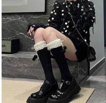 Over Above Knee Socks Long Thigh High Womens Stockings Warm Winter Ladies Girls Black Knitting Cotton Socks Thick Fur Ball One Size