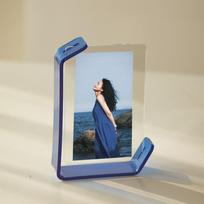 Transparent Artwork Frame 5 Inch Decorative Poster Frame DIY Photo Frame  Tabletop Stand Gallery mėlyna