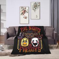 Fnaf At Freddys Blanket Fleece Printed Bonnie Metal Parody Breathable Ultra-Soft Throw Blankets for Bed Travel Bedding Throws Size: 75*100cm, Weight: 230 GSM