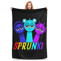 All My Sprunki Toys Kids Boys Girls Blanket Warm Fleece Sofa Throw Blanket for Home Bedroom Outdoor Throws Bedspread Quilt Size: 75*100cm, Weight: 230 GSM