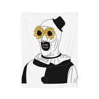 Clown Terrifier Character Blankets Fleece Spring/Autumn Multi-function Super Warm Throw Blanket for Home Outdoor Rug Piece Size: 75*100cm, Weight: 230 GSM
